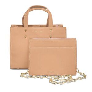 Lark & Ives The Perfect Tote Mini and Organizer set in Tan